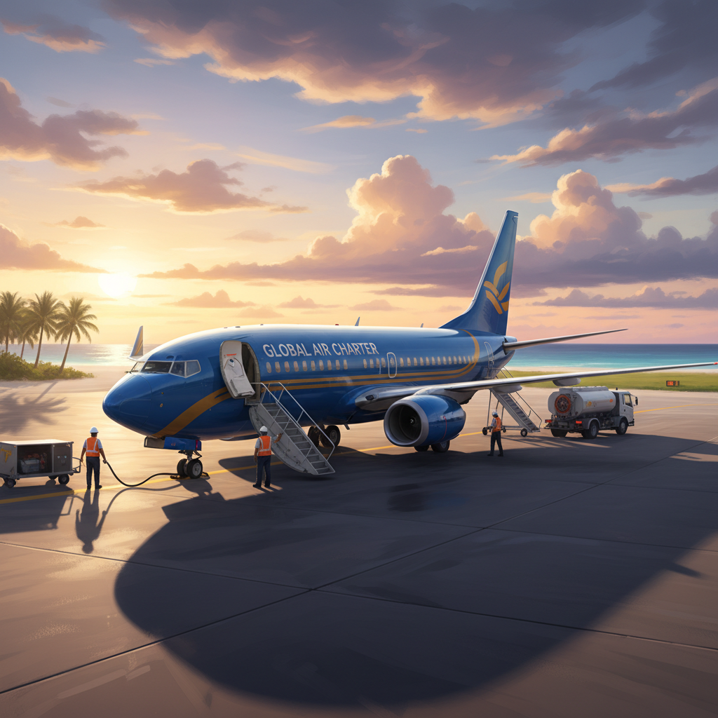 Charter flight ground handling support at Bali Airport