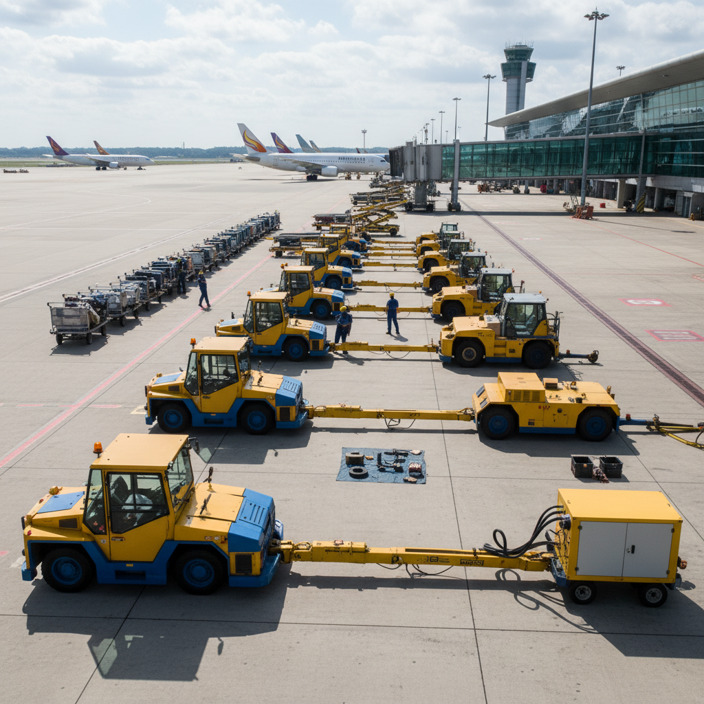Ground support equipment fleet at Bali Airport
