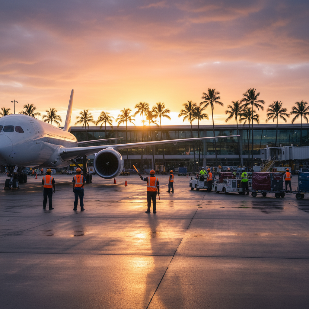 Professional ramp services at Ngurah Rai International Airport Bali